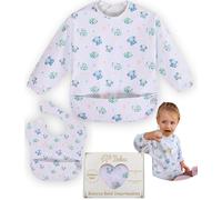 Belea Baberos Bebe Impermeables Con Mangas Largas y Sin Mangas BLW con Bolsillo Alimentacion Complementaria Guarderia Lavable Ajustable de 6 Meses a 3 Años Regalo Cumpleaños 1 Año Baby Shower Sin BPA