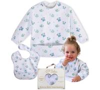 BELEA Baberos Bebe Impermeables Con Mangas y Sin Mangas BLW con Bolsillo Recogemigas Alimentacion Complementaria Babete Impermeável Bebe Libre de BPA Ajustable 6 a 36 Meses 3 Años Regalo Original 2PCS