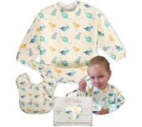 BELEA Baberos Bebe Impermeables Con Mangas y Sin Mangas BLW con Bolsillo Recogemigas Alimentacion Complementaria Babete Impermeável Bebe Libre de BPA Ajustable 6 a 36 Meses 3 Años Regalo Original 2PCS