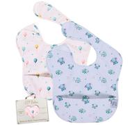 Belea Pack 2 Baberos Bebe Impermeables Sin Mangas BLW de 6 Meses a 5 Años Bolsillo Recogemigas Babete Impermeável Babero Infantil Material Suave Waterproof Sin BPA Regalo Baby Shower Cumpleaños Bebé