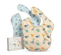 Belea Pack 2 Baberos Bebe Impermeables Sin Mangas BLW de 6 Meses a 5 Años Bolsillo Recogemigas Babete Impermeável Babero Infantil Material Suave Waterproof Sin BPA Regalo Baby Shower Cumpleaños Bebé