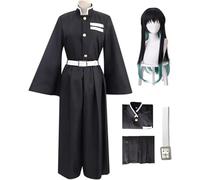 BELEB Disfraz De Cosplay De Anime Para Tokitou Muichirou Traje Fiesta De Halloween Kimono Uniforme Con Peluca (Set+wig,Small)