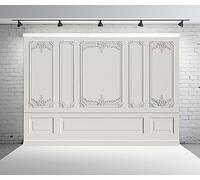 BELECO 2.1x1.5m Tela Vintage Habitación Interior Telón De Fondo Marco Europeo Pared Blanca Clásica Foto Fondo Habitación Vacía Fondo Clásico Sala De Estar Papel Tapiz Decoraciones