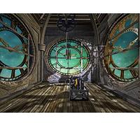 BELECO 2.1x1.5m Tela Vintage Steampunk Telón de Fondo Antiguo Steampunk Habitación con Relojes Estrellas Brillantes Fondo Industrial Decoraciones para el hogar Accesorios de Estudio fotográfico