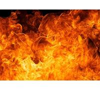 BELECO 2.7x1.8m Tela Fuego Furioso Fondo, Llamas Incendio Ardiente Trasfondo Negro, Bombero Temática Celebración Cumpleaños, Fogata Hoguera Suministros Festivos Adornos, Accesorios Retrato Fotográfico