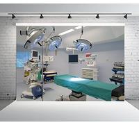 BELECO 3.6x2.5m Tela Fondo Hospitalario, Quirófano, Doctor Cirujano Operación, Cama Anestesia, Lecho Enfermo, Equipo Médico, Escenario Fotográfico para Retrato Artístico Accesorios de Foto