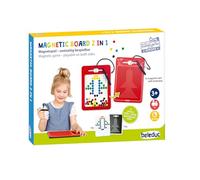 Beleduc Pizarra magnética 2 en 1, juego magnético - dos caras jugable, juego educativo magnético y pizarra para niños, juego creativo y dibujo, promueve la imaginación y la motricidad fina, a partir
