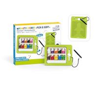 Beleduc Pizarra magnética "Colores y conteos" - dos caras jugables - Juego educativo magnético a partir de 3 años - Motricidad fina y juego de clasificación de colores - Juguete inspirado en