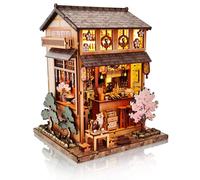 BELEEV Izakaya Yakitori Shop - Kit de casa en miniatura japonés con luz LED, kit de rompecabezas de madera 3D para adultos y adolescentes, casa de muñecas en miniatura de calle japonesa para