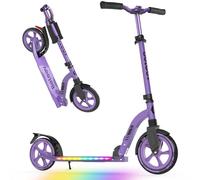 BELEEV V10 Patinete Niño 2 Ruedas con LED Luces Deck,5 Altura Ajustable, Plegable Patinete Big Wheel 230mm Aluminio Scooter Adult con Correa de Transporte, Marco Resistente para 6+ Niño Niña y Adulto
