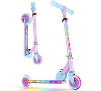 BELEEV V2 Patinete de 2 Ruedas para Niño Niña 3-12 Años, Plegable Patinete Infantil con LED Luces Ruedas & Stem & Deck, 3 Altura Ajustable, Scooter Patinete Ligero con Marco Resistente