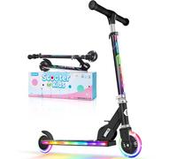 BELEEV V2 Patinete de 2 Ruedas para Niño Niña 3-12 Años, Plegable Patinete Infantil con LED Luces Ruedas & Stem & Deck, 3 Altura Ajustable, Scooter Patinete Ligero con Marco Resistente