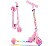 BELEEV V2 Patinete de 2 Ruedas para Niño Niña 3-12 Años, Plegable Patinete Infantil con LED Luces Ruedas & Stem & Deck, 3 Altura Ajustable, Scooter Patinete Ligero con Marco Resistente