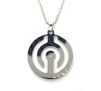 belelle - Collar Colgante Celta Mujer Modelo Laberinto - Amuleto de Protección - Colgante Acero Inoxidable