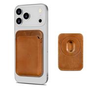 Belemay Cartera minimalista compatible con Magsafe, fuerte soporte magnético para tarjetas de 1 a 2 tarjetas, cuero vintage Crazy Horse, compatible con iPhone 17/16/15/14/13/12 Series y fundas MagSafe