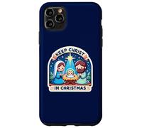 Belén con Texto en inglés Keep Christ in Christmas, Pesebre y Estrella de Jesús Carcasa para iPhone 11 Pro MAX