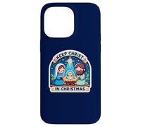 Belén con Texto en inglés Keep Christ in Christmas, Pesebre y Estrella de Jesús Carcasa para iPhone 14 Pro MAX