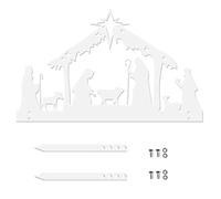 Belén de arte de jardín - Belén de Navidad al aire libre | Juegos de belén resistentes a la intemperie para la decoración navideña, decoraciones navideñas resistentes para el jardín