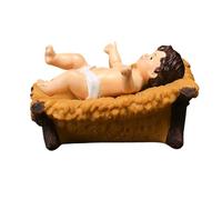 Belén De Navidad - Decoraciones Detalladas Con Figuras Cristianas De Navidad, Exposición De La Sagrada Familia Hecho A Mano | Estatua Religiosa Inspiradora De Jesús En La Cuna, Centro De Mesa