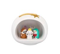 Alessi AMGI10SET Set de Pesebre de Diseño con Reproducción de la Cueva y Figuras de Porcelana Decoradas a Mano, 10 Piezas