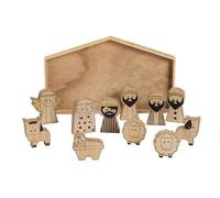 Belén Infantil de Madera para Colores con 11 Pzs 28,5x17,3x2cm