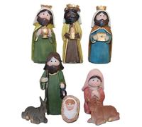 Belén Infantil de Navidad Completo con 8 Figuras de 9 cm | Portal para Nacimiento Navideño Ideal para Decorar y Completar tu Escena