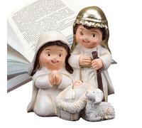 Belén Interior,Figuras De Belén Navideño | Decoración de la Natividad de Jesús de Dibujos Animados - Estética Cristiana de la decoración del hogar, del belén, decoración del belén navideño par