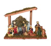Belén Navidad Completo Con 9 Figuras 20x15cm - Portal o Pesebre Incluido - Figuritas Para Completar Tu Belén