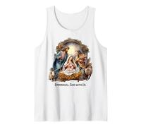 Belén Navidad Emmanuel, Dios con Nosotros Navidad Camiseta sin Mangas
