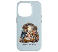 Belén Navidad Emmanuel, Dios con Nosotros Navidad Carcasa para iPhone 14 Pro