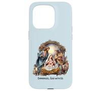 Belén Navidad Emmanuel, Dios con Nosotros Navidad Carcasa para iPhone 15 Pro