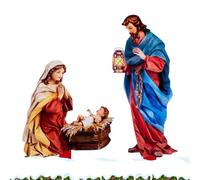 Belén navideño al aire libre,Decoraciones navideñas Belén al aire libre | Decoración navideña del patio de la Natividad de Jesús | Letreros de Navidad para patio, Belén de Jesús, decoración exterior d