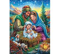Belén navideño en el jardín de Flores Puzzle 1000 Piezas Decoración Moderna Rompecabezas para Adultos 3D DIY Creativo Desafío Intelectual Juguete Educativo 1000 PCS