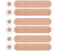 Belerry 50 pares de cubiertas para pezones de empanadas de senos cómodos pétalos de raso desechables empanadas de pétalos autoadhesivos para mujeres (flor, redonda)