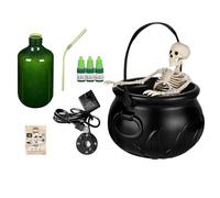 Beleuchteter Schwarzer Hexenkessel - Halloween Cauldron Deko | Kesseldose Zur Aufbewahrung Von Süßigkeiten, Dekorative Halloween Fest Zimmerdeko Für Kamin, Wohnzimmer, Schlafzimmer, Partytisch Und Ein