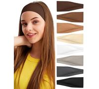 BELEVO 8 Pcs Diadema Mujer, Elástico Diademas Pelo Mujer Deporte Cinta Pelo Absorbente del Sudor Cinta para El Pelo Antideslizante Headband Adecuado Yoga Fitness
