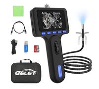 BELEY Cámara Endoscópica con luz, Endoscopio Camara de Inspeccion 1080P con Iluminación LED de 4 Niveles, Cabeza Móvil 210° IP67 Resistente al Agua, Tarjeta de Memoria de 32 GB, Sonda de 1m