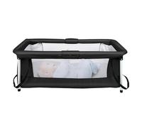 Belfoyer Cuna Colecho Bebé 2 en 1 con Colchón y Malla Antimosquitos, Cuna para Bebés Ajustable en Altura, de 0 a 36 Meses(90 * 70 * 50cm,Negro)