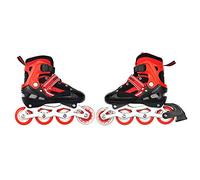 Belfoyer Patines en Línea Infantiles con Rueda Delantera con Luz, Patines Ajustables M para Niñas y Niños, Patines en Línea para Interior y Exterior(Rojo)