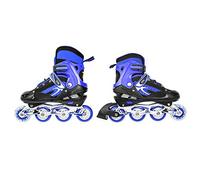 Belfoyer Patines en Línea Infantiles con Rueda Delantera con Luz, Patines Ajustables M para Niñas y Niños, Patines en Línea para Interior y Exterior(Azul)