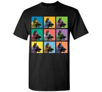 Belgian Malinois Dog Pop-Blocks T-Shirt - Men Women Youth Tank Long Sleeve tee
