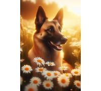 Belgian Malinois face Notebook - Large 6 x 9 inches - 127 Pages