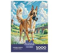 Belgian Malinois Rompecabezas,desafío para Adultos Animales Inteligentes Entretenimiento Creativo 1000 Piezas Obra De Arte De Juego De para Adultos,Regalos A Partir De 14 Años 38x26cm/1000pcs