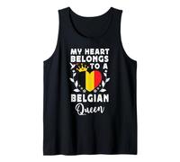 Belgian Queen Belgian Wife Girlfriend Belgium Flag Camiseta sin Mangas