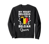 Belgian Queen Belgian Wife Girlfriend Belgium Flag Sudadera