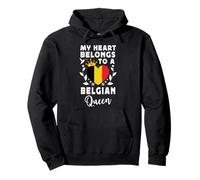 Belgian Queen Belgian Wife Girlfriend Belgium Flag Sudadera con Capucha