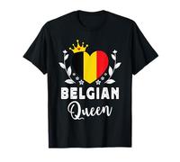 Belgian Queen Belgium Flag Proud Belgian Woman Camiseta