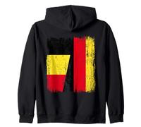 Bélgica, Alemania, Media Bandera, Belga, alemán, Orgullo de la Unidad Sudadera con Capucha
