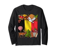 Bélgica Bandera Belga Patrimonio Belga Orgulloso Belga Manga Larga