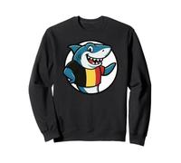Bélgica Bandera Tiburón Divertido Belga Sudadera